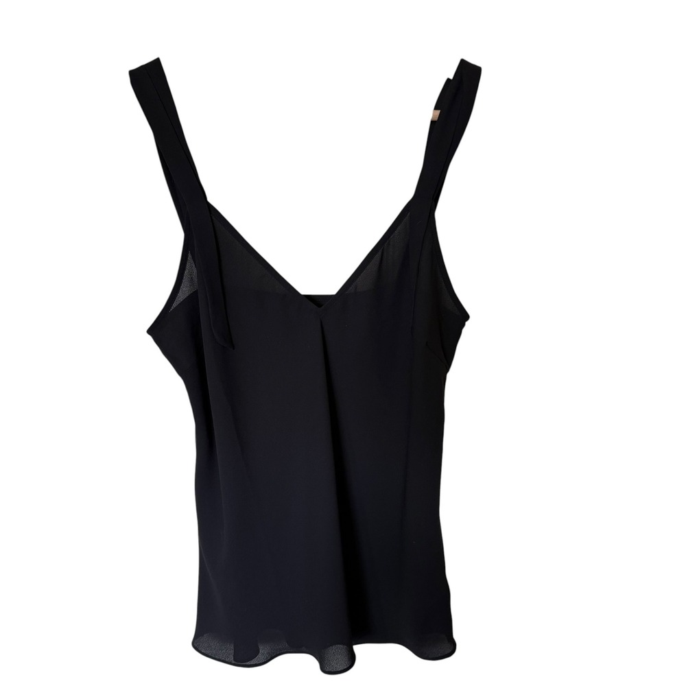 Trouve V-Neck Camisole Women Size Medium Black Excellent Tie Shoulder Tank Top
